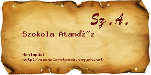 Szokola Atanáz névjegykártya